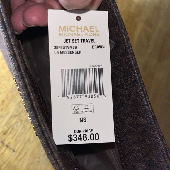 MICHAEL KORS Jet Set Travel Bag Messenger Crossbody Purse SIGNATURE MSRP $348 - Picture 9 of 9